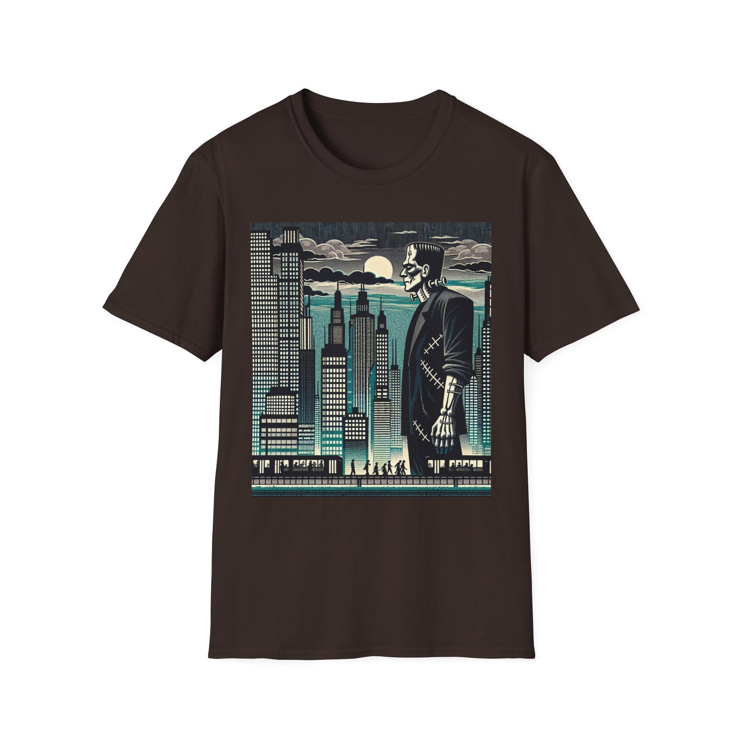 Retro Cityscape Graphic T-Shirt, Urban Art Tee, Casual Wear, Perfect Gift for Art Lovers, Street Style Fashion, Unisex Tee