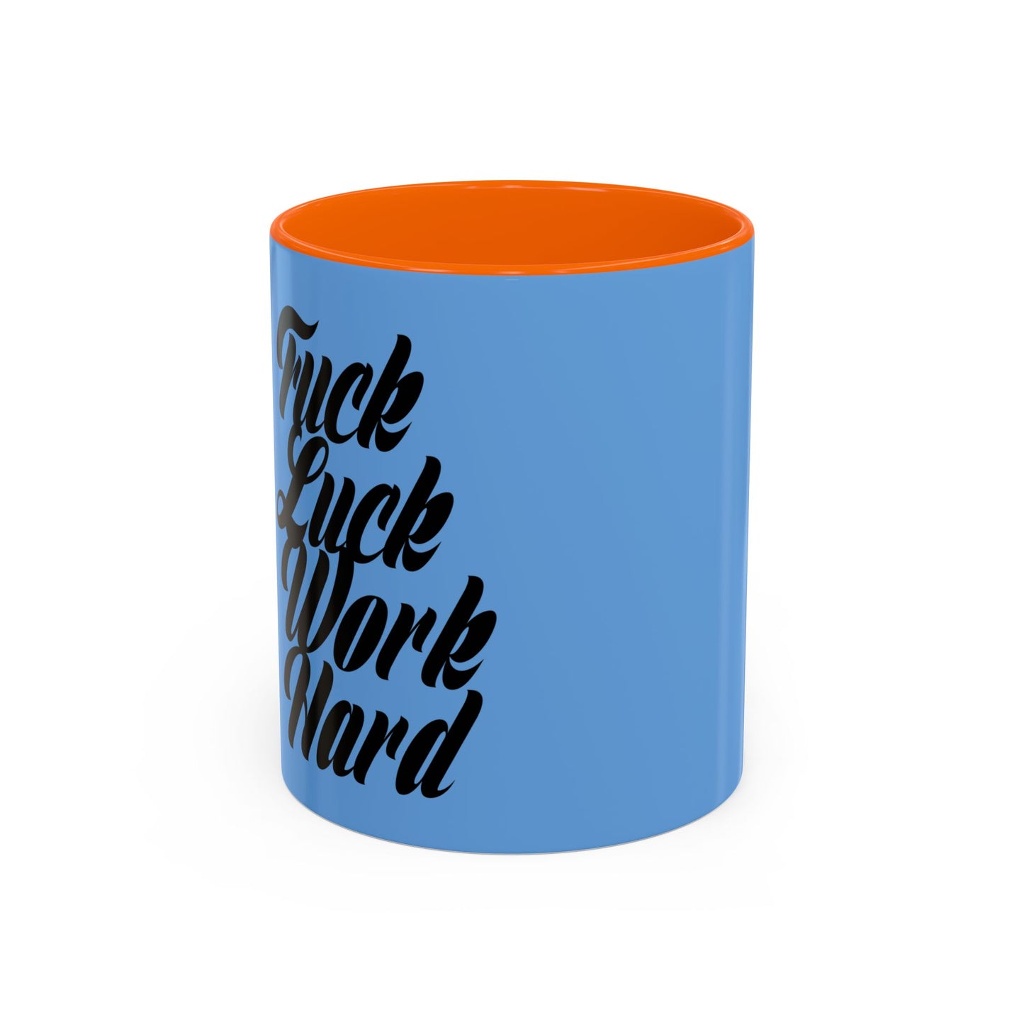 Motivational Coffee Mug - 'Luck & Work Hard', Inspirational Gift for Coffee Lovers, Office Decor, Birthday Present, Home Essentials