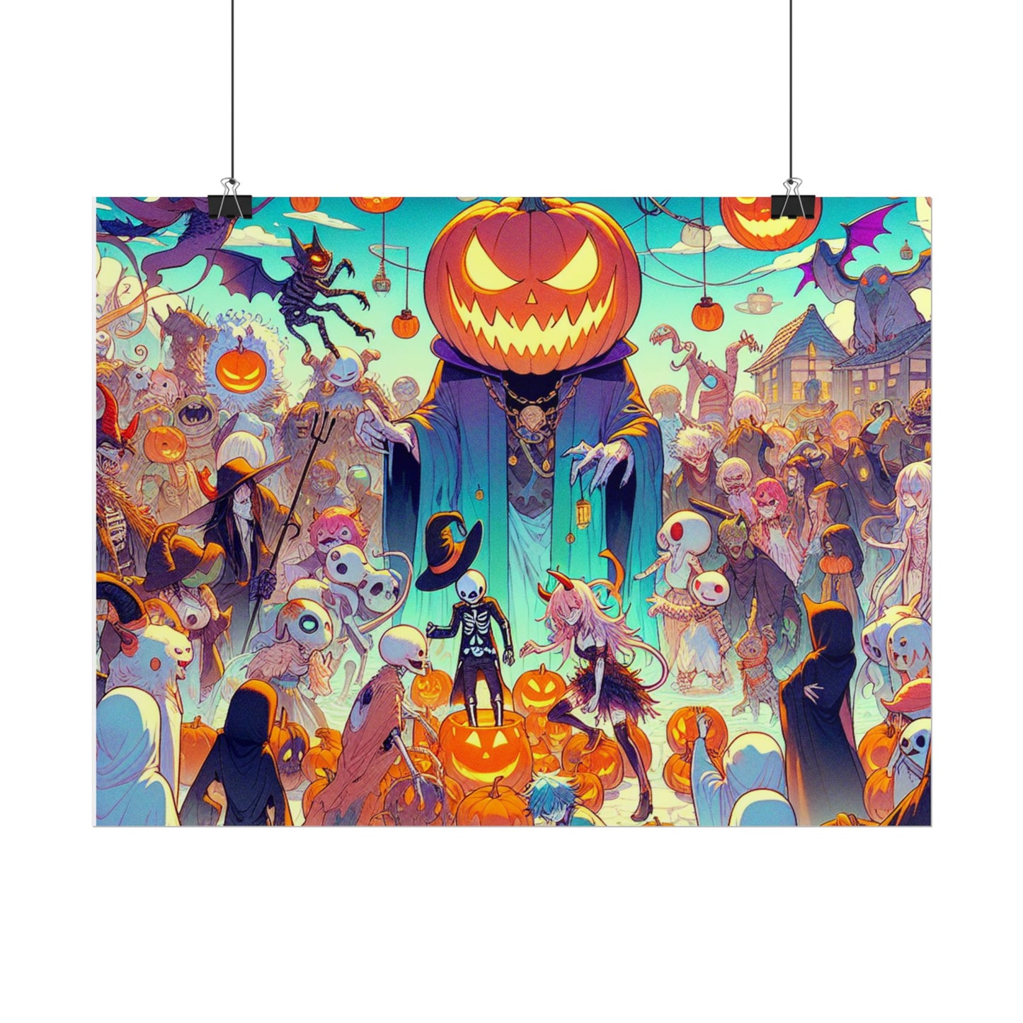 Halloween Spooky Art Rolled Posters, Wall Decor, Unique Gift, Haunted House, Fall Decor, Halloween Party Decorations