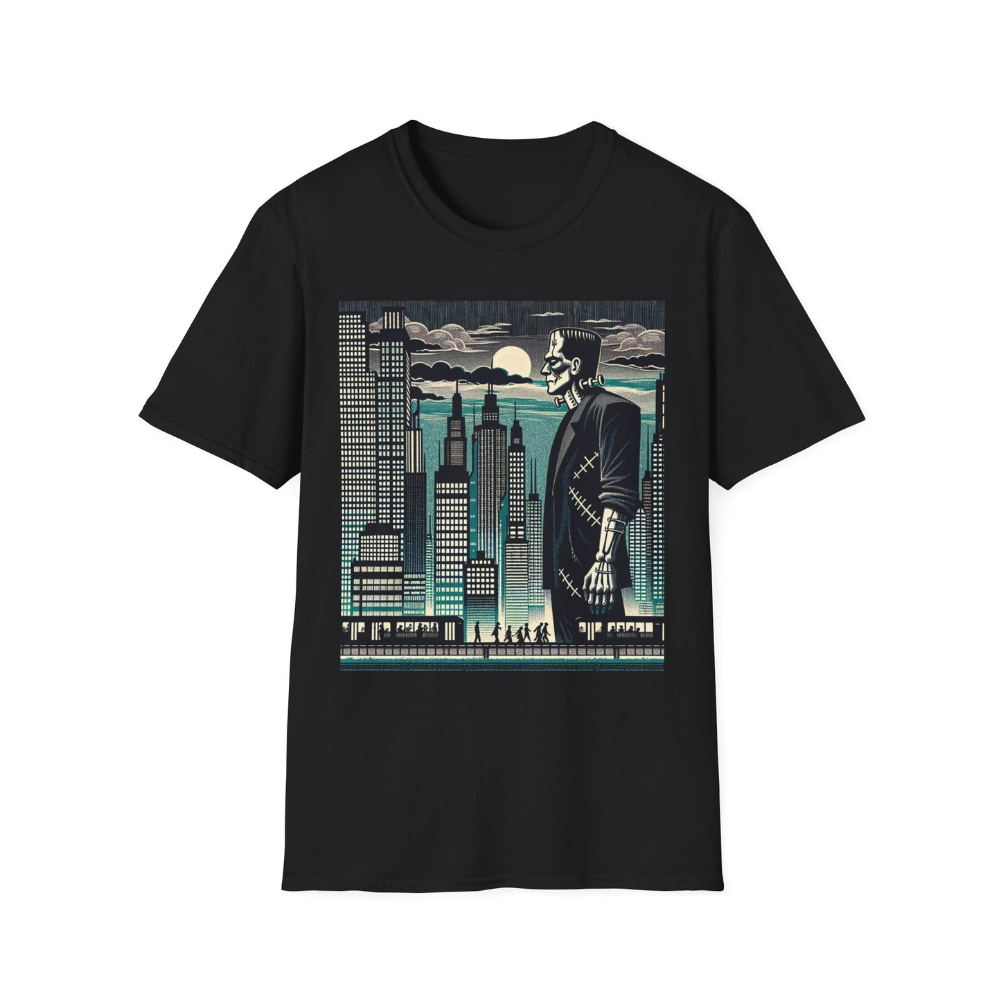 Retro Cityscape Graphic T-Shirt, Urban Art Tee, Casual Wear, Perfect Gift for Art Lovers, Street Style Fashion, Unisex Tee
