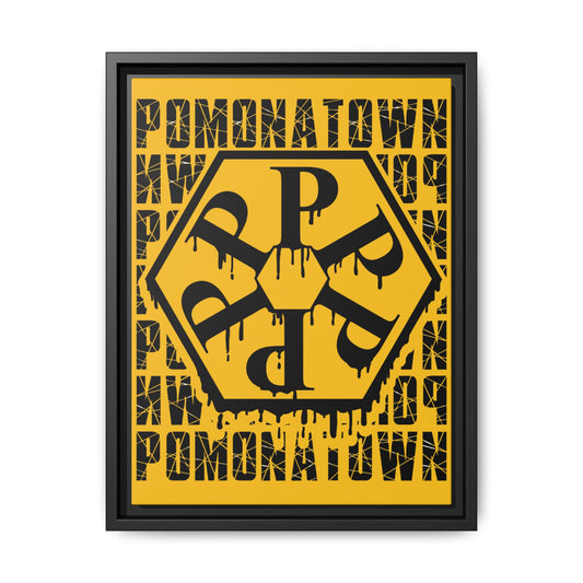 Framed Canvas Art Print, Urban Home Decor, Wall Art for Pomonatown Lovers, Typography Artwork, Gift for Friends