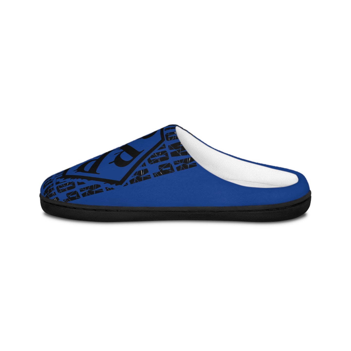 Cozy Blue Graphic Slippers for Men, Indoor Comfort Slippers, House Shoes, Gift for Him, Stylish Loungewear