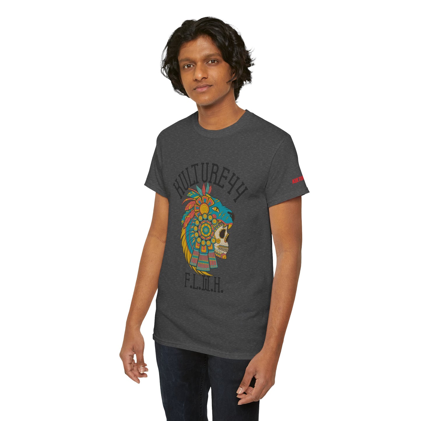 Aztec warrior Cultural Art Tee - Vibrant Skull Design, Unisex Graphic T-Shirt for Festivals, Birthdays, Gift Ideas, Everyday Wear, Casual Style