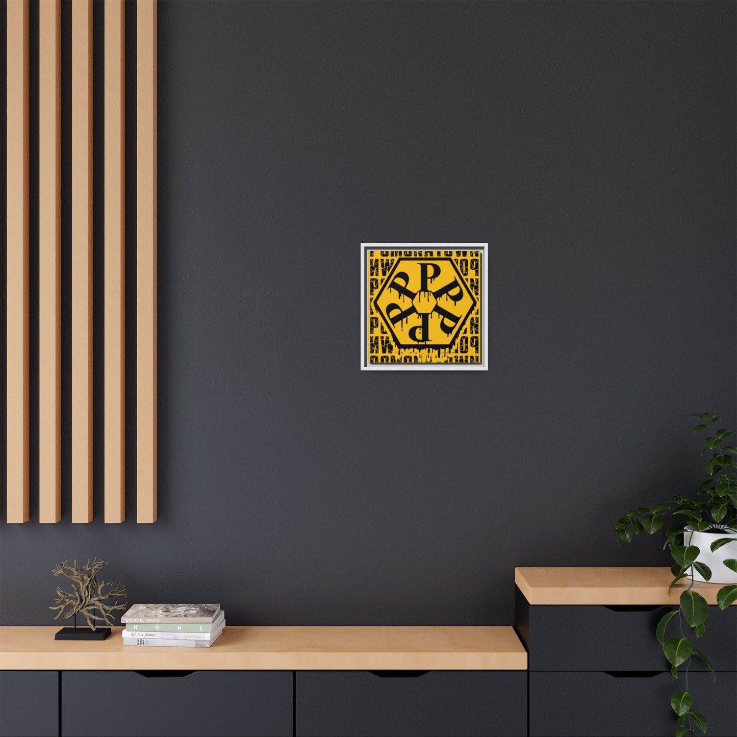 Framed Canvas Art Print, Urban Home Decor, Wall Art for Pomonatown Lovers, Typography Artwork, Gift for Friends