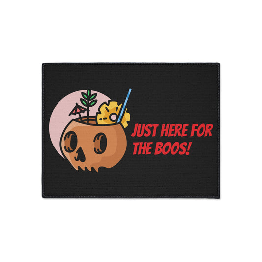 Halloween-Themed Heavy Duty Floor Mat, Fun Doormat for Home, Party Decor, Holiday Decorations, Just Here for the Boos!