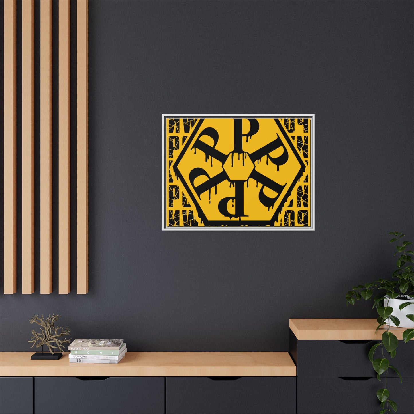 Framed Canvas Art Print, Urban Home Decor, Wall Art for Pomonatown Lovers, Typography Artwork, Gift for Friends