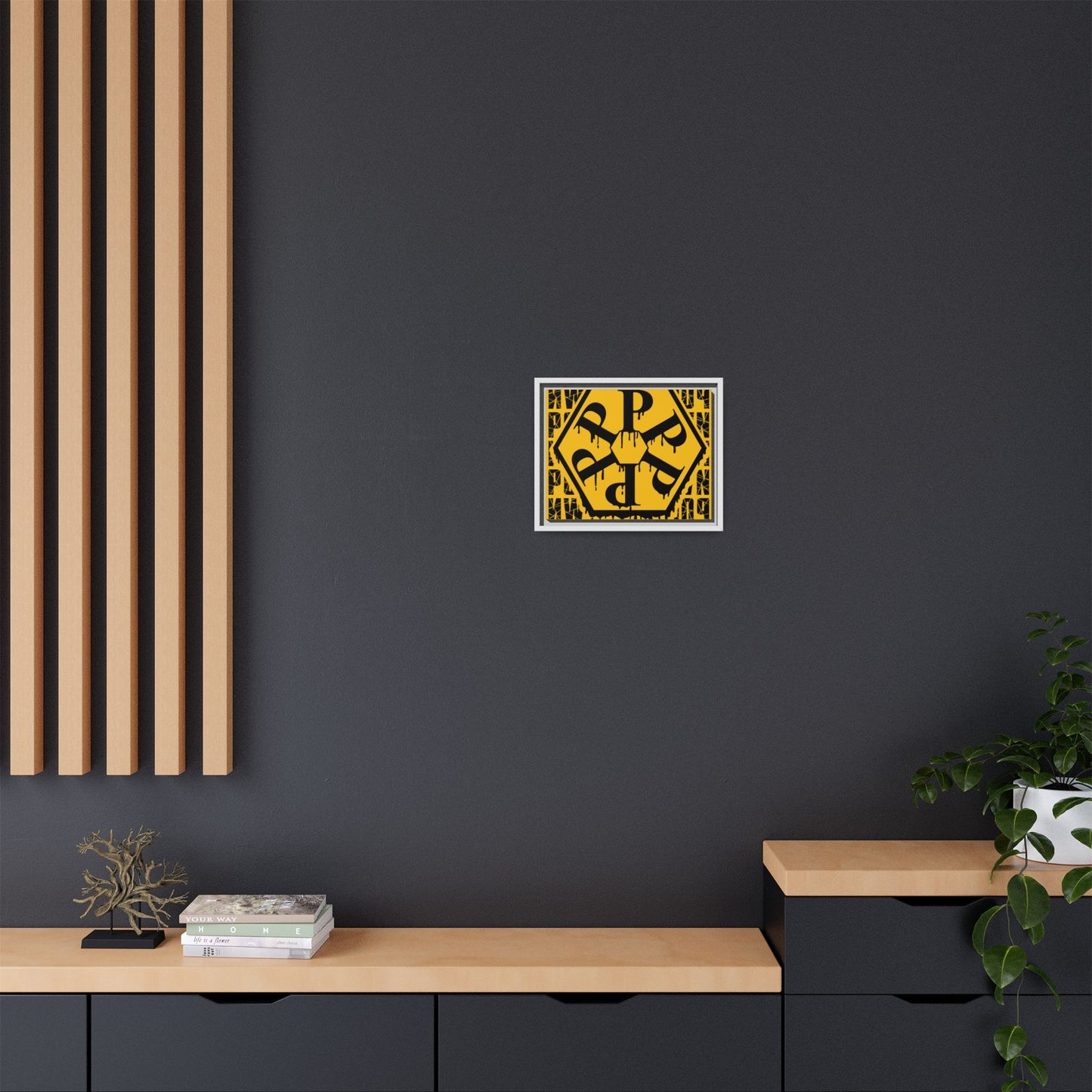 Framed Canvas Art Print, Urban Home Decor, Wall Art for Pomonatown Lovers, Typography Artwork, Gift for Friends