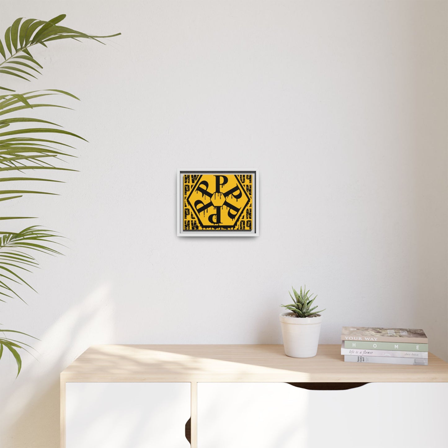 Framed Canvas Art Print, Urban Home Decor, Wall Art for Pomonatown Lovers, Typography Artwork, Gift for Friends