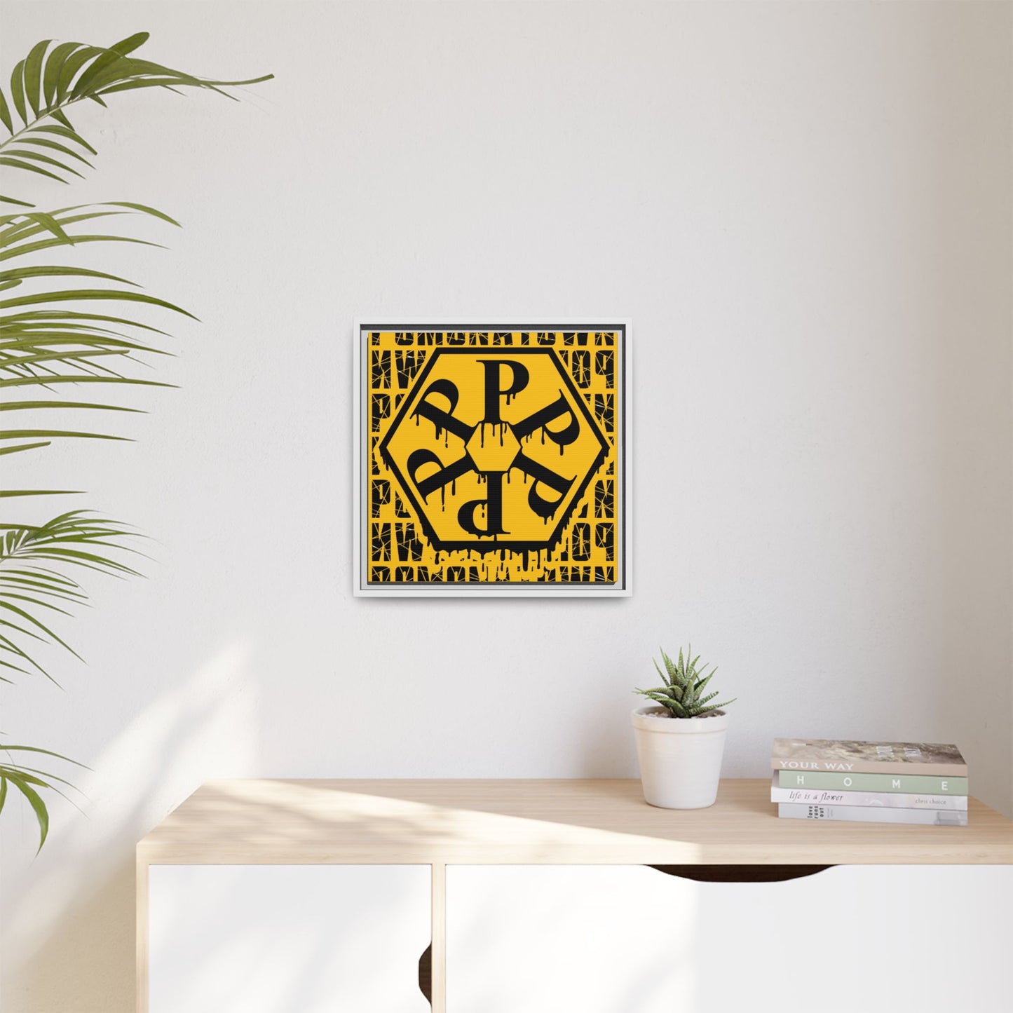 Framed Canvas Art Print, Urban Home Decor, Wall Art for Pomonatown Lovers, Typography Artwork, Gift for Friends