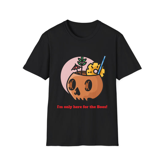 Halloween T-Shirt, I'm Only Here For The Boos Tee, Unisex Spooky Shirt, Fun Costume Top, Halloween Party Outfit