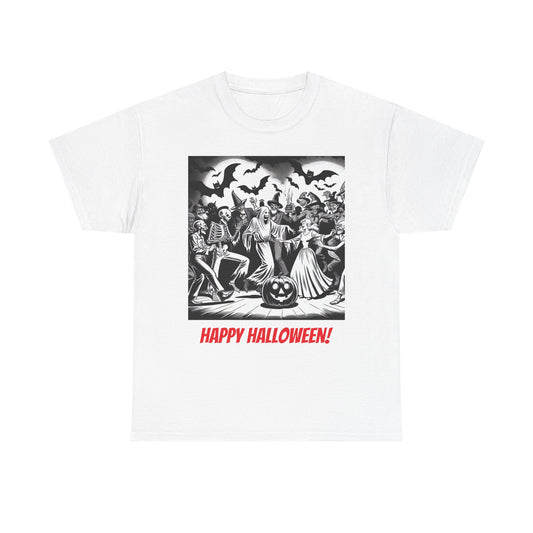 Halloween Party Unisex Heavy Cotton Tee, Spooky Costume Shirt, Halloween Celebration Tee, Trick or Treat Apparel, Casual Autumn Wear