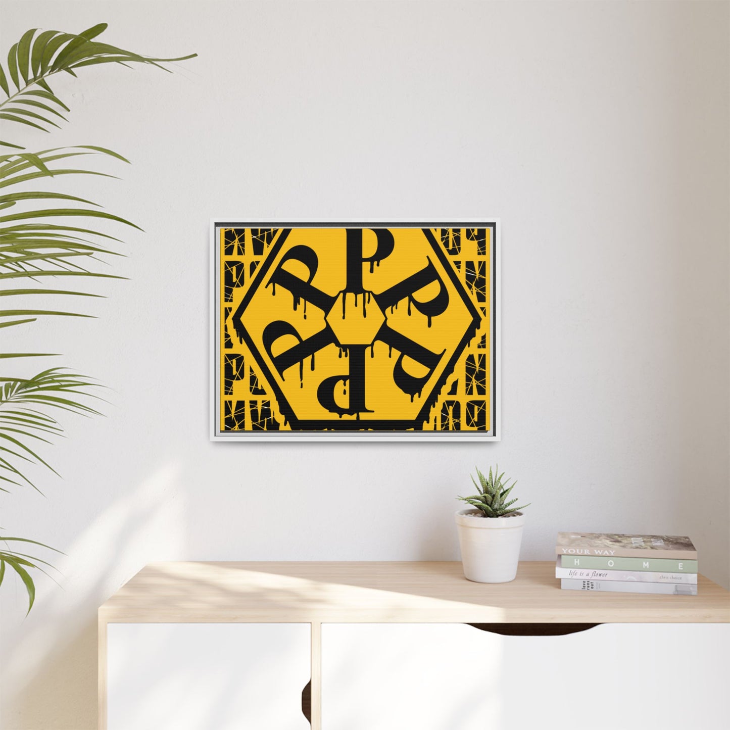 Framed Canvas Art Print, Urban Home Decor, Wall Art for Pomonatown Lovers, Typography Artwork, Gift for Friends