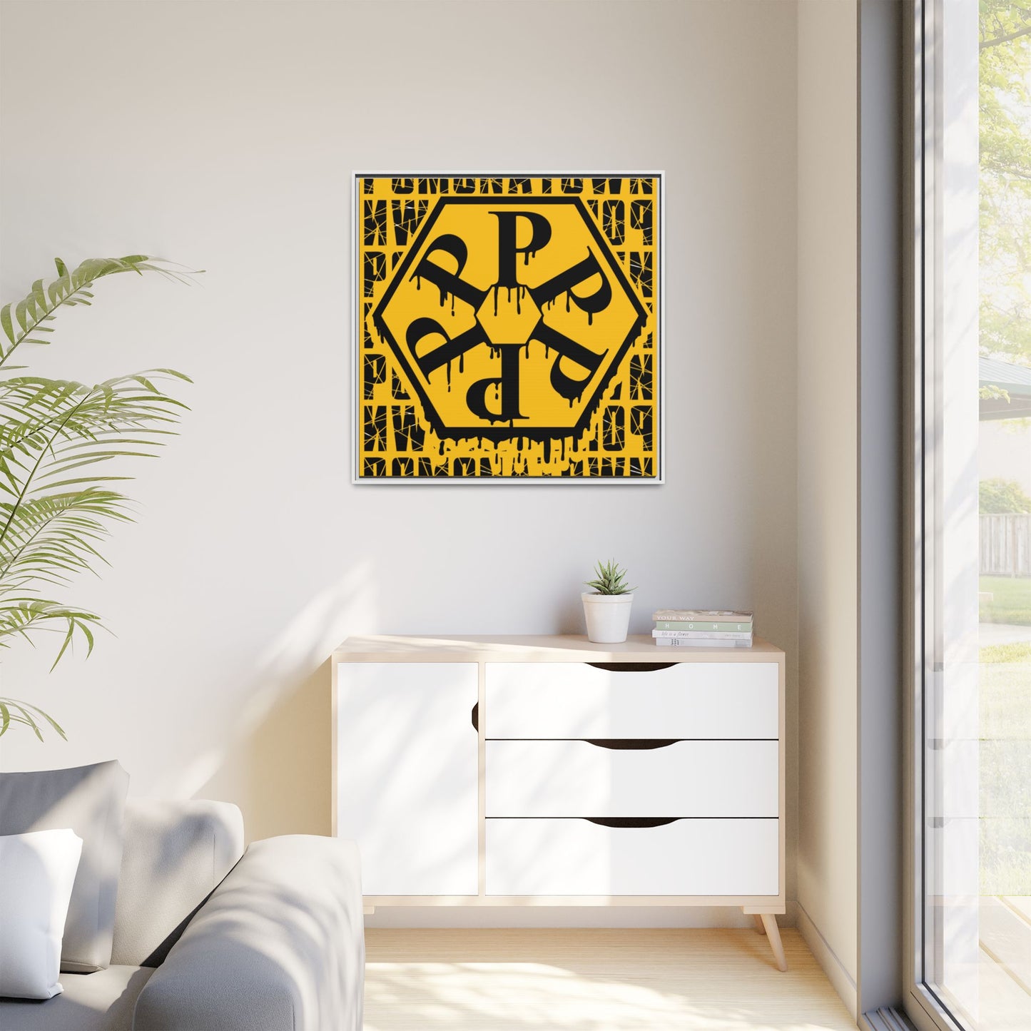 Framed Canvas Art Print, Urban Home Decor, Wall Art for Pomonatown Lovers, Typography Artwork, Gift for Friends