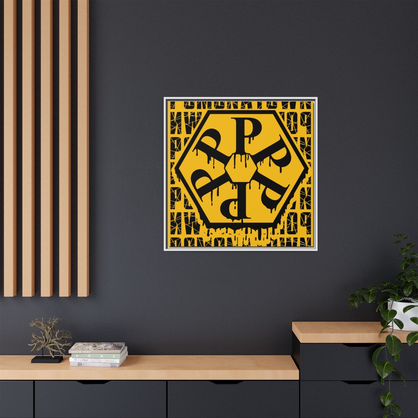 Framed Canvas Art Print, Urban Home Decor, Wall Art for Pomonatown Lovers, Typography Artwork, Gift for Friends