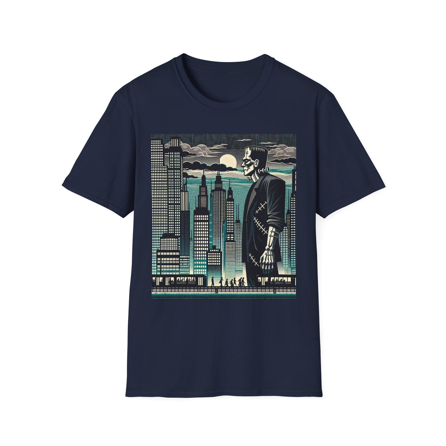 Retro Cityscape Graphic T-Shirt, Urban Art Tee, Casual Wear, Perfect Gift for Art Lovers, Street Style Fashion, Unisex Tee