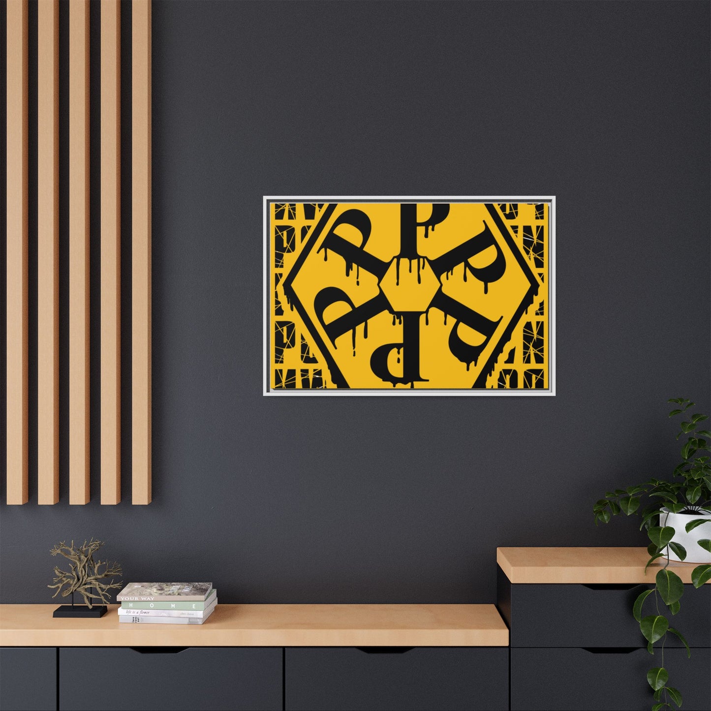 Framed Canvas Art Print, Urban Home Decor, Wall Art for Pomonatown Lovers, Typography Artwork, Gift for Friends