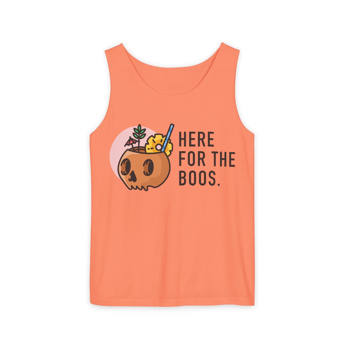 Halloween Festive Tank Top, Casual Summer Top, Unisex Tank, Here for the Boos Shirt, Party Wear, Fall Fashion, Trendy Halloween Apparel