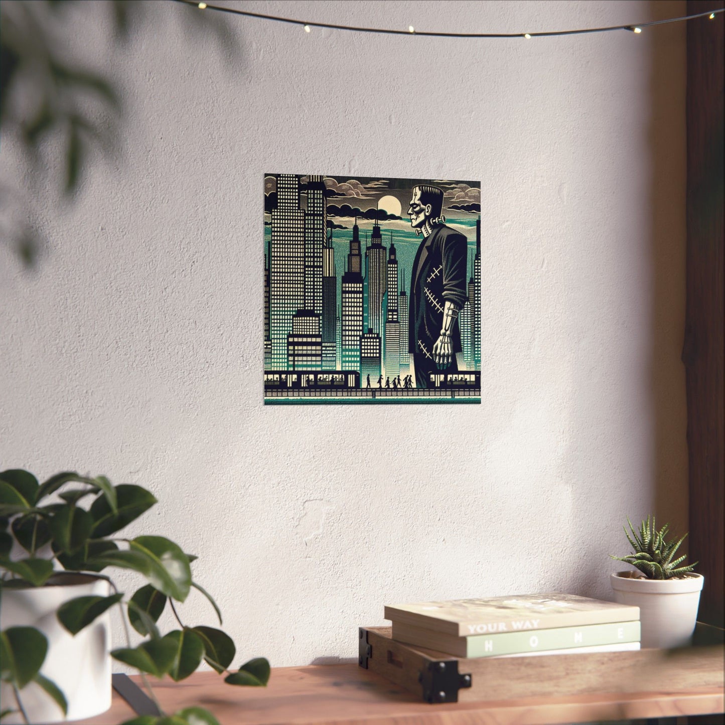 Urban Monster Art Print, Matte Vertical Posters, Halloween Decor, Gothic Wall Art, Unique Home Decor, Gift for Horror Fans