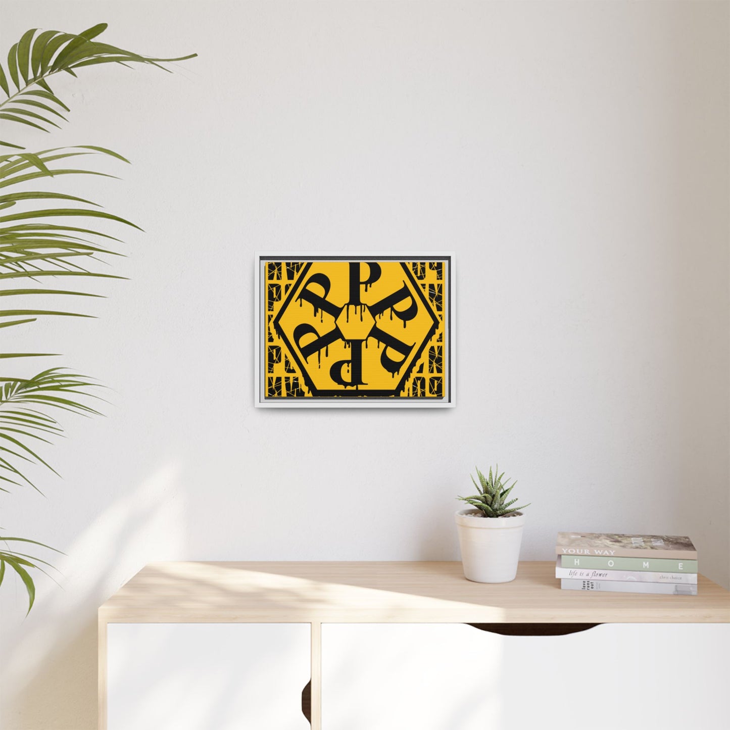 Framed Canvas Art Print, Urban Home Decor, Wall Art for Pomonatown Lovers, Typography Artwork, Gift for Friends