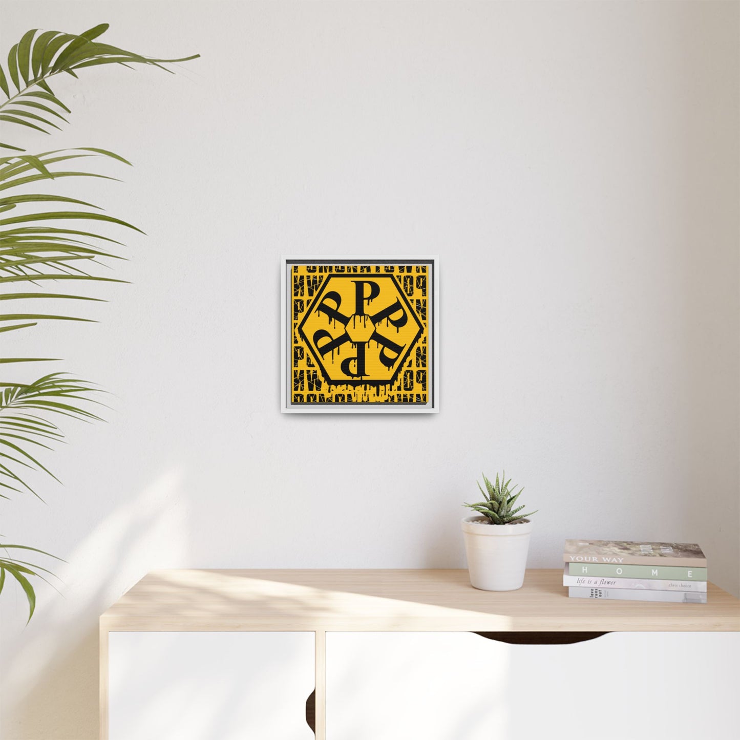 Framed Canvas Art Print, Urban Home Decor, Wall Art for Pomonatown Lovers, Typography Artwork, Gift for Friends