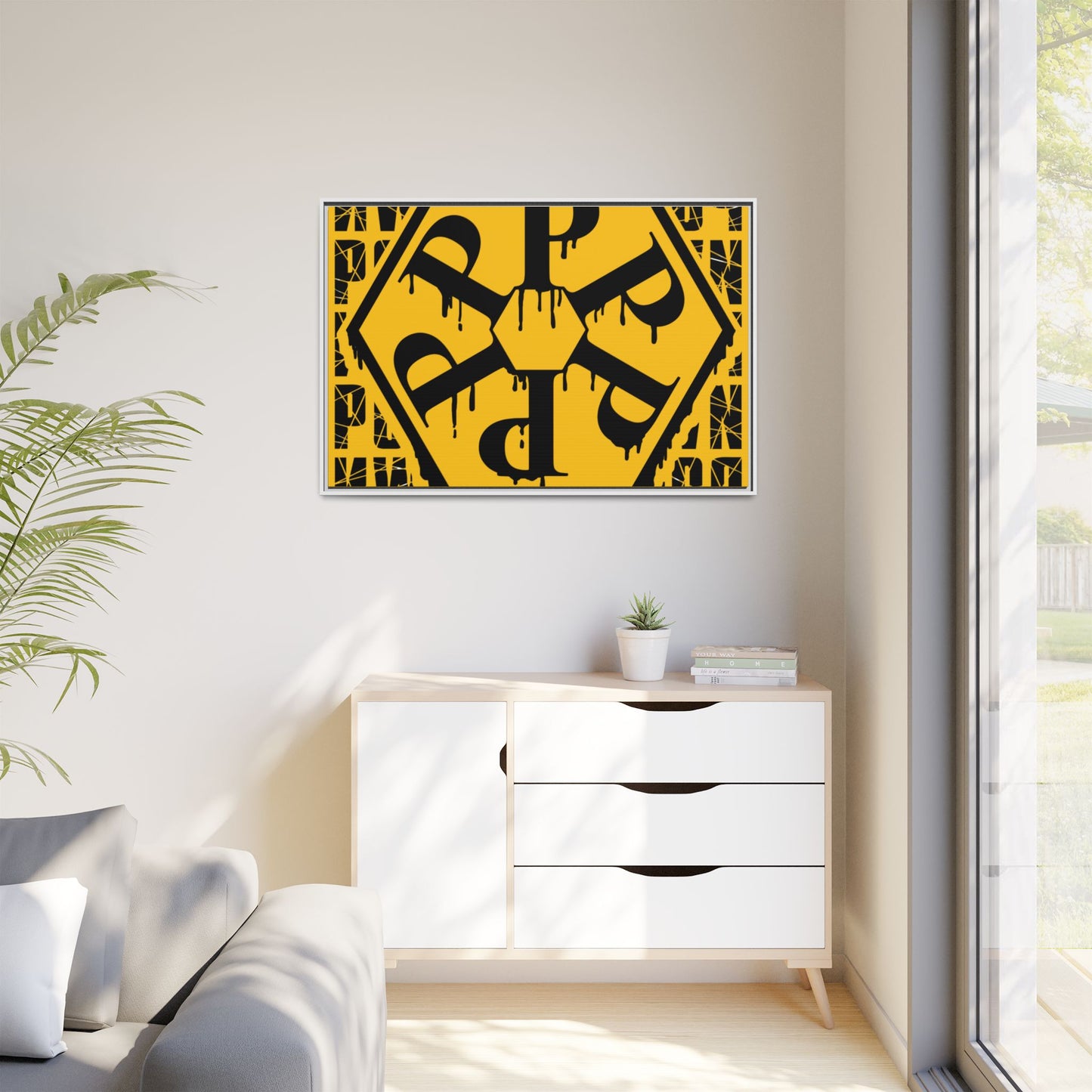 Framed Canvas Art Print, Urban Home Decor, Wall Art for Pomonatown Lovers, Typography Artwork, Gift for Friends