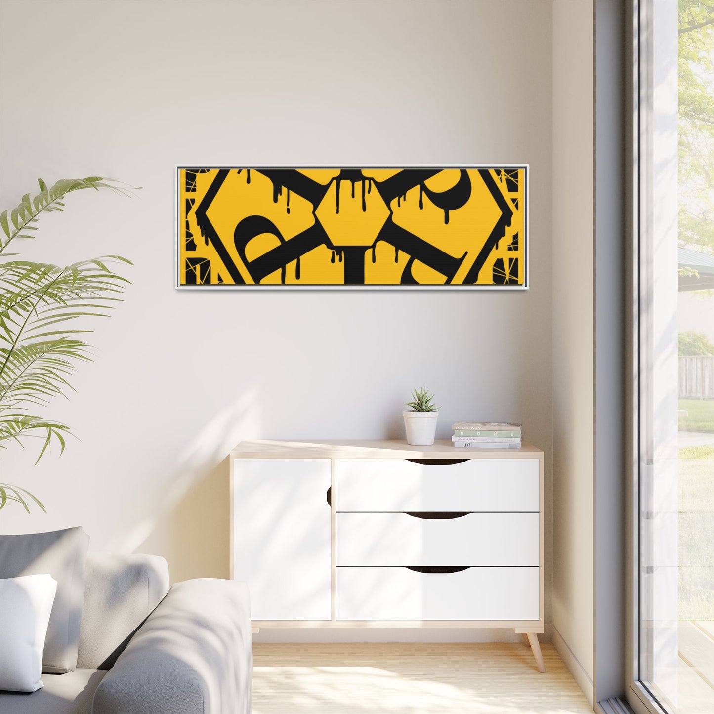 Framed Canvas Art Print, Urban Home Decor, Wall Art for Pomonatown Lovers, Typography Artwork, Gift for Friends