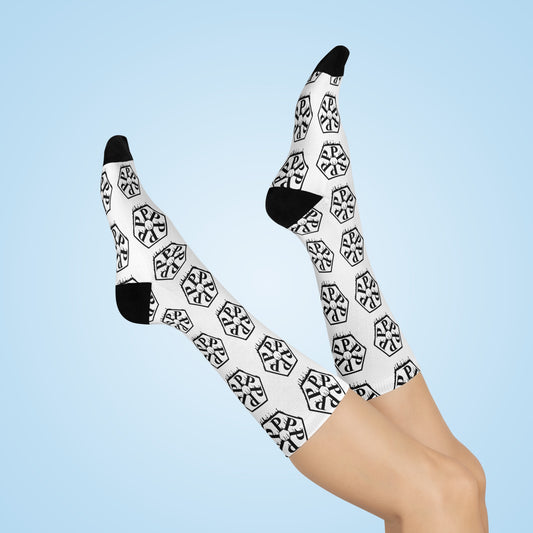 Cozy Patterned Crew Socks for Everyday Wear, Fun Gift for Sock Lovers, Perfect for Holidays, Comfy Footwear Essentials, Unique Sock Design