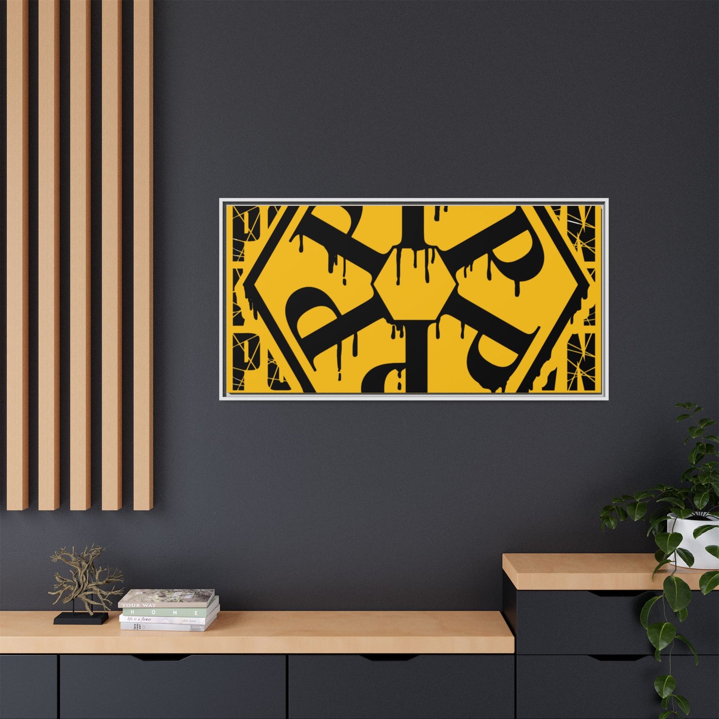 Framed Canvas Art Print, Urban Home Decor, Wall Art for Pomonatown Lovers, Typography Artwork, Gift for Friends