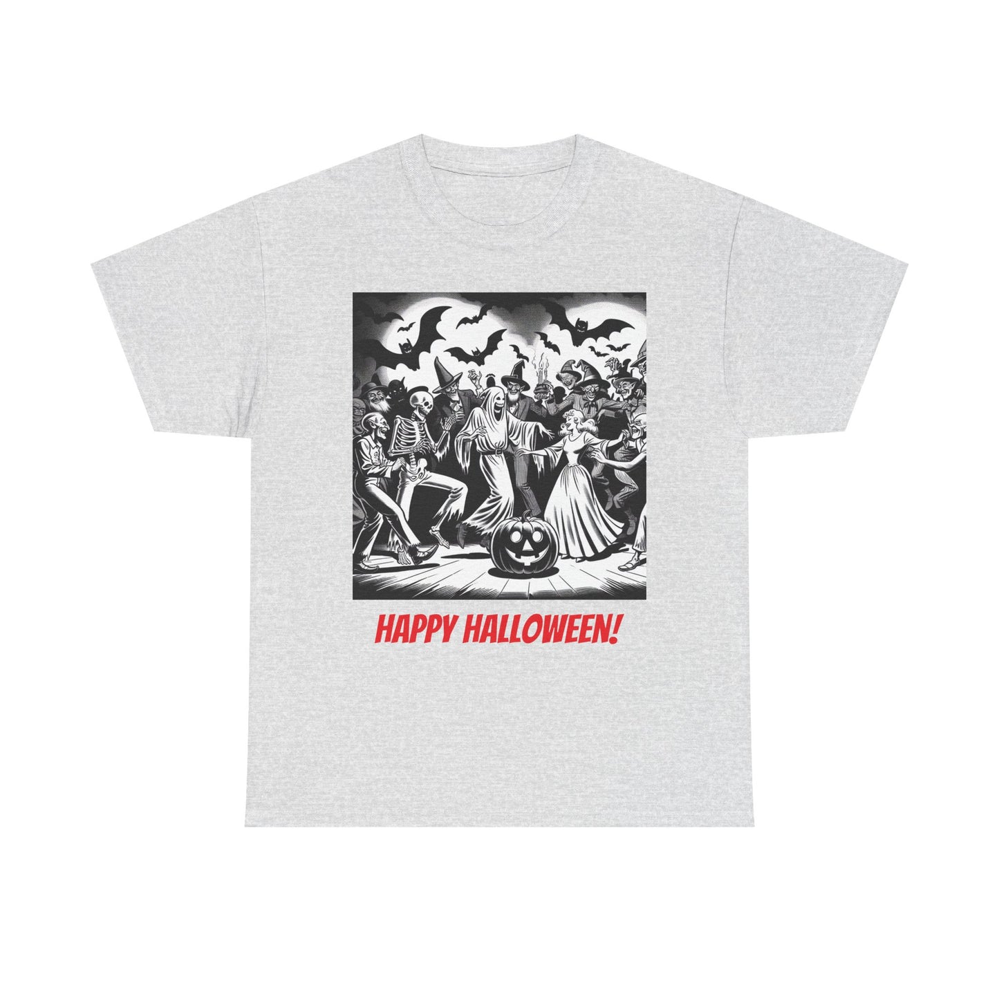Halloween Party Unisex Heavy Cotton Tee, Spooky Costume Shirt, Halloween Celebration Tee, Trick or Treat Apparel, Casual Autumn Wear