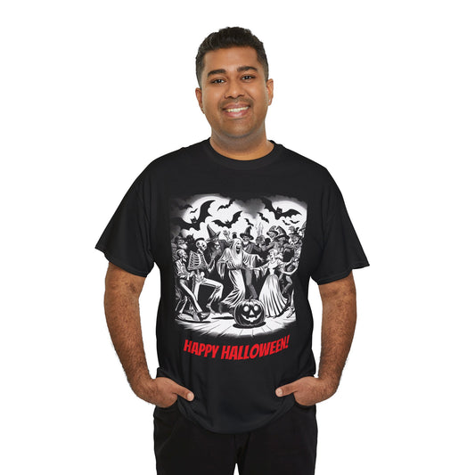 Halloween Party Unisex Heavy Cotton Tee, Spooky Costume Shirt, Halloween Celebration Tee, Trick or Treat Apparel, Casual Autumn Wear