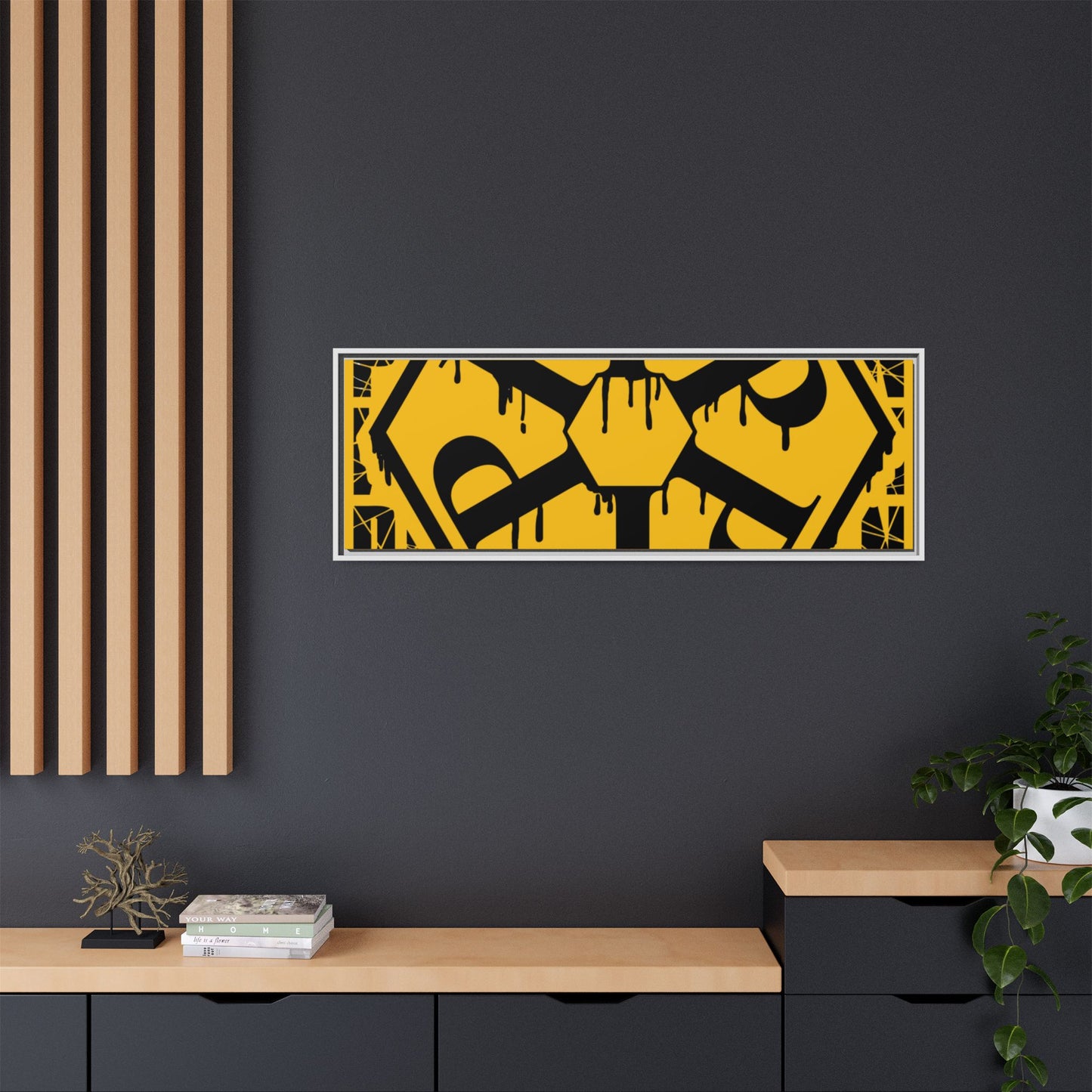 Framed Canvas Art Print, Urban Home Decor, Wall Art for Pomonatown Lovers, Typography Artwork, Gift for Friends