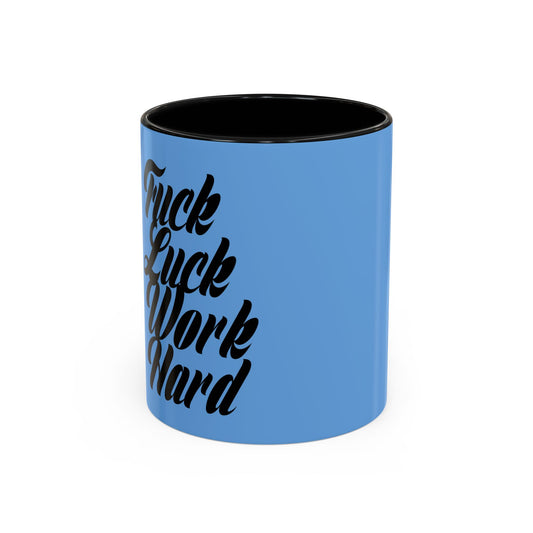 Motivational Coffee Mug - 'Luck & Work Hard', Inspirational Gift for Coffee Lovers, Office Decor, Birthday Present, Home Essentials