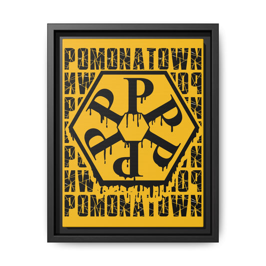 Framed Canvas Art Print, Urban Home Decor, Wall Art for Pomonatown Lovers, Typography Artwork, Gift for Friends