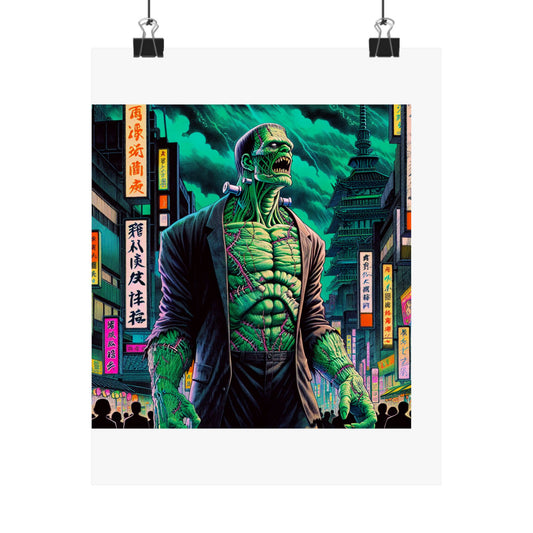 Urban Monster Art Posters | Matte Vertical Wall Decor for Halloween, Streetwear Aesthetics, Home & Office