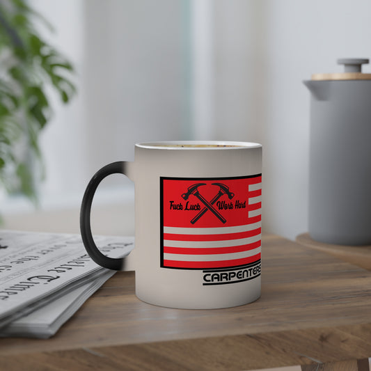 Color-Changing Carpenter Mug, Funny Gift for Carpenters, Unique Coffee Cup for Men, Personalized Mug for Home and Work